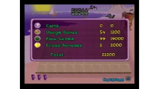 Points are awarded at the end of the level