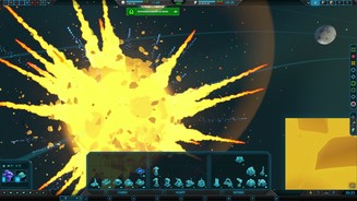 Planetary Annihilation: TitansDie Zerstörung eines Planeten in zwei Kameraperspektiven, die Nachricht über eine fertiggestellte Nuklearwaffe: Titans zelebriert Massenzerstörung wie kein anderes Spiel.
