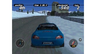Alpine - pursued by the group of two cars