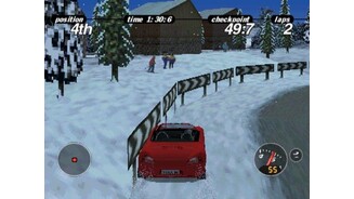 Alpine - driving fast on icy road is risky