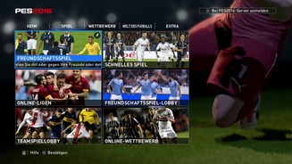 Pro Evolution Soccer 2016Im Vergleich zum Vorgänger hat sich beim Hauptmenü wenig verändert.