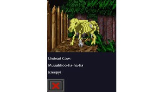 QuestlordKnochiger Humor: Hier finden wir eine untote Kuh am Wegesrand.