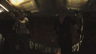 Resident Evil 6Als ein Panzer durch das Anwesen brettert, müsst ihr um euer Leben und in den Bildschirm hinein laufen.