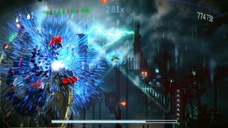 ResogunJeder Boss hat deutlich gekennzeichnete Schwachstellen, die als erstes angegangen werden sollten.