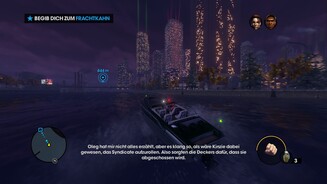 Saints Row: The ThirdSelbstredend sind wir auch zu Boot in Steelport unterwegs.