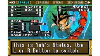 Status screen.