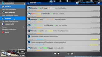 Shootmania: StormNadeos Onlineplattform Maniaplanet dient uns als Ausgangsbasis. Dort verwalten wir beispielsweise Freundeslisten und machen uns auf die Suche nach Servern.