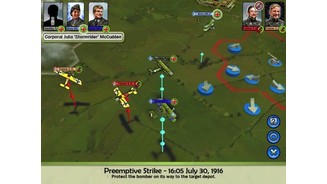 Sid Meiers Ace Patrol
Manöver mit blauen Symbolen sind Schachzüge ohne Angriff. Manöver mit grünen Symbolen bedeuten einen Angriff auf den Gegner.