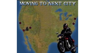 The map shows the player moving to next stage.