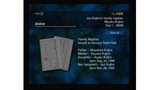 In the archive you can see every item picked by any of the characters you controlled so far
