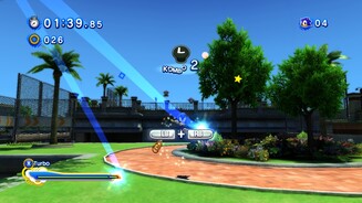 Sonic GenerationsDank speziellen Trick-Katapulten dürfen wie an einigen Stellen besonders cool durch die Luft fliegen.