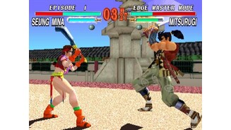 Even girls can play. Although her outfit may not be historically accurate, Seung Minas weapon his, as she protects herself from the errant ronin, Mitsurugi.