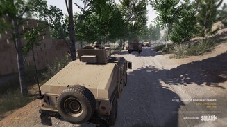 Fahrzeuge in Aktion. Der Hummer der US-Army wird bei weitem nicht das einzige Fahrzeug sein, das Spieler in Squad steuern können – übrigens nicht aus der Außenperspektive.