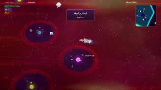 Star Control: OriginsSo siehts im Hyperraum aus, zwischen den Sternensystemen. Reisen können trotz Autopilot laaange dauern. Antrieb-Upgrades verkürzen die Warterei etwas.