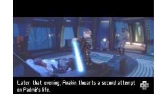Introduction cut-scene ? Anakin Skywalker saves Padmé from the danger.