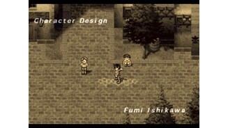 Memories of the past are always shown in black + white in Suikoden games. The hero remembers his childhood spent with his sister Nanami and his best friend Jowy, while the credits roll