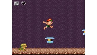 Jumping high, leaving those pesky turtle-like thingies wait for me in vain