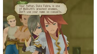 Tales of the AbyssDurch den 3D-Effekt wirken die Sprechblasen in den Gesprächen seltsam deplatziert.