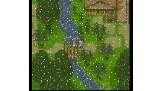 It snows in the village!