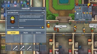 The Escapists 2Gefangene mögen uns lieber, wenn wir kleine Botengänge für sie erledigen.