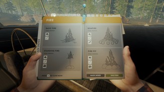 The ForestBaupläne und Überlebenshilfen bietet das im Spiel vorhandene Survival-Buch.