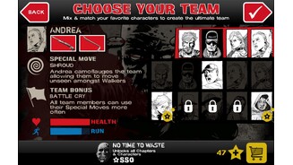 The Walking Dead: Assault
Nach jeder Mission können wir mit gesammelten Ressourcen einen neuen Charakter freischalten.