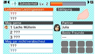 Tomodachi LifeDie Infokästen werden automatisch mit allem befüllt, was wir über unsere Figuren herausfinden.