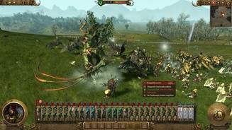 Total War: Warhammer - Realm of the Wood ElvesDie Elfen werden von Waldkreaturen wie Baummenschen und Riesenfalken unterstützt.