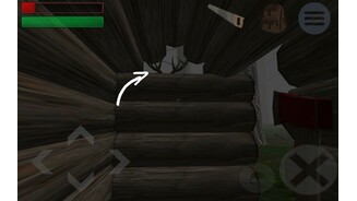 Trapped in the Forest...aber nur, wenn er nicht zu nahe an die Wände geht. Der Gegner hier (im Bild zu erkennen am Geweih) kann uns zum Beispiel auch von draußen angreifen, wenn wir zu nahe an die Wand kommen.