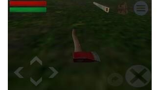 Trapped in the Forest...weshalb der Spieler die ersten paar Minuten umherirrt und erfolglos mit der Umwelt interagieren will. Irgendwann findet man dann zufällig eine Axt.