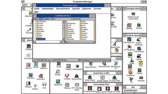 Windows 3.0 (1990)Mit dieser Version begann der kommerzielle Erfolg von Windows. 1992 schob Microsoft Windows 3.1 hinterher, dass »Drag ‚n‘ Drop« beherrschte und eine verbesserte Multimedia-Unterstützung aufbot.