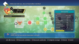 World of Final FantasyJedes Mirage besitzt ein eigenes Miraboard, auf dem wir Fähigkeiten freischalten.