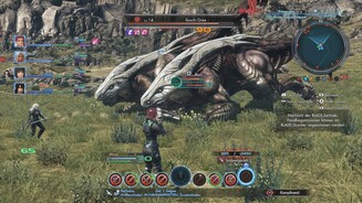 Xenoblade Chronicles XGreifen wir die Tiere innerhalb einer Herde an, kommt ihnen meist der Rest zu Hilfe.