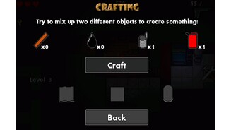 Zombie CubesAußerdem findet man in den Levels auch diverse Gegenstände, die sich zu Fallen oder Bomben zusammenfügen lassen.