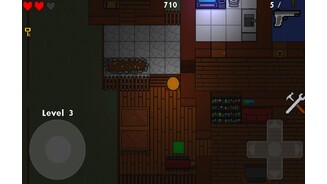 Zombie CubesGegen die Zombies hilft zunächst nur unsere treue Pistole.