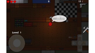 Zombie CubesIm ersten von drei Leveln sind wir allein zu Hause, alles ist dunkel. Türen sind verschlossen, wir benötigen Schlüssel, oder Punkte zum Öffnen.