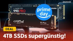 4TB SSDs am Prime Day verrückt günstig: Das sind die besten SSD-Angebote mit viel Speicher!