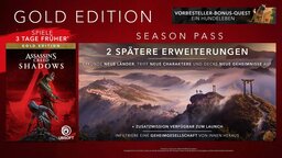 Assassins Creed Shadows: Erweiterungen, Vorabzugang und mehr - das steckt in den verschiedenen Editionen