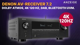 Immer geiler Sound: Denon HiFi AV-Receiver mit 4K 120 Hz und HDMI 2.1 im Amazon-Angebot