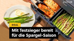 Wer heutzutage Fett-Fritteusen kauft, macht irgendwas falsch: Mit diesem Testsieger-Airfryer seid ihr perfekt für die Spargel-Saison vorbereitet