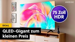 Mit diesem großen QLED Smart-TV erlebt ihr 4K und Dolby Vision HDR jetzt zum unschlagbaren Preis im Angebot bei Amazon