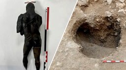 Sie wollten Sozialwohnungen auf Ibiza bauen und fanden eine Holzskulptur des Herkules, die 1.700 Jahre lang unter Wasser überdauert hatte
