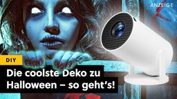 Für die beste Halloween-Deko braucht es weder Blut noch Knochen, sondern diesen günstigen Mini-Beamer mit bis zu 4K auf 240 Zoll!