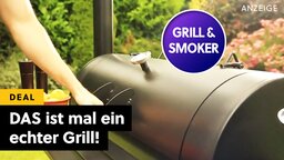 Ein Traum-Grill auf Amazon ist gerade so richtig günstig: DAS ist mal ein echter US-BBQ-Grill mit Kamin und Räucherkammer!