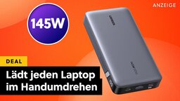 Ab 2026 muss jedes neues Notebook per USB-C geladen werden können - mit dieser Powerbank schaufelt ihr unterwegs bis 145 Watt in den Laptopakku