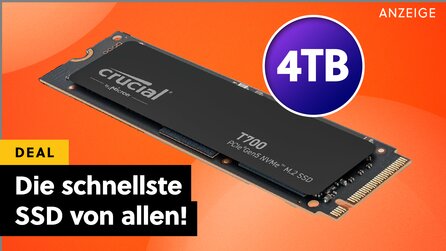 4TB SSD mit 200€ Rabatt: Die schnellste SSD der Welt, gibts bei Amazon saftig reduziert im Angebot - Crucial T700 für PCIe 5.0!