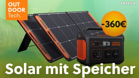 Outdoor Balkonkraftwerk mit Speicher für Camping: Mini-Solaranlage für unterwegs bei Amazon stark reduziert