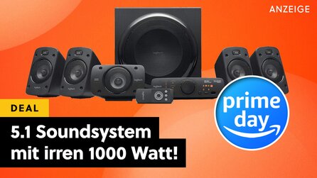 Logitech 5.1 Soundsytem mit irren 1000 Watt für weit unter 300€ im Prime Day-Angebot: THX-Surround-Hammer bei Amazon!