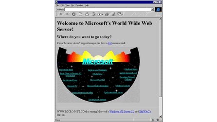 Microsoft - 20 Jahre Webpräsenz (Bildquelle: Microsoft)