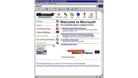 Microsoft - 20 Jahre Webpräsenz (Bildquelle: Microsoft)
